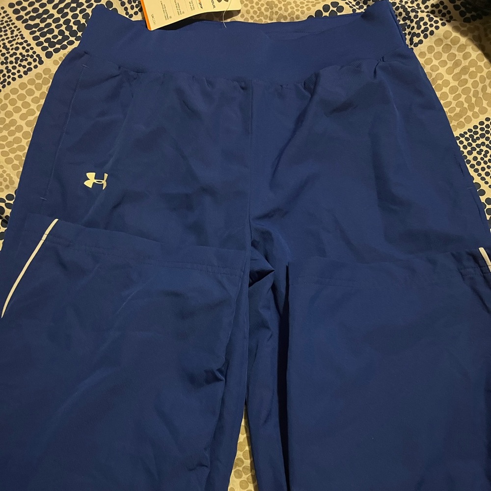 Under Armour Warmup Pants Loose Fit Light weight size Small royal blue